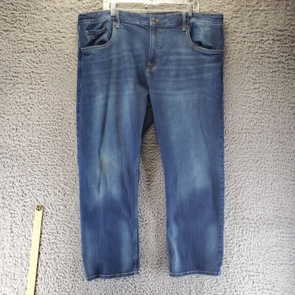 The Foundry Jeans Mens 44x30 Blue Advance Flex 360 Stretch Straight Denim - Picture 1 of 11
